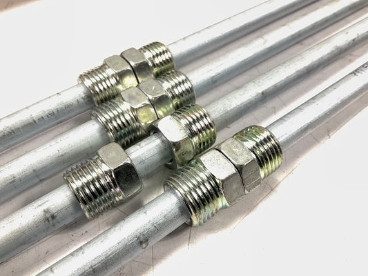 (4) AGS BL672 Brake Lines - 3/8'' X 72'' Long, 5/8''-18 Inverted Flare Threads