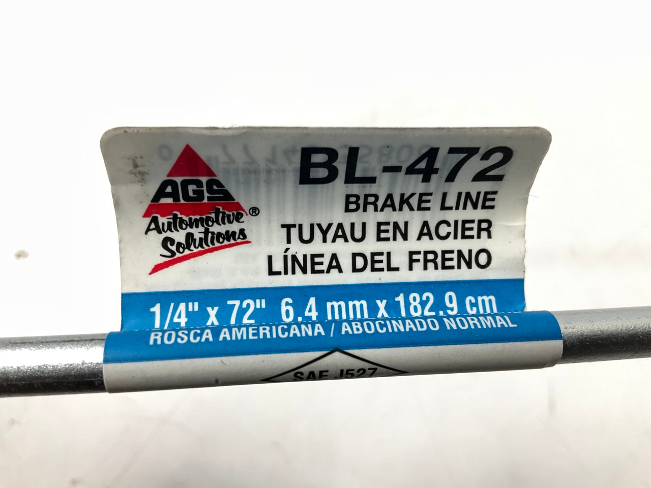 (4) AGS BL-472 Universal Domestic Steel Brake Line, 1/4'' X 72''