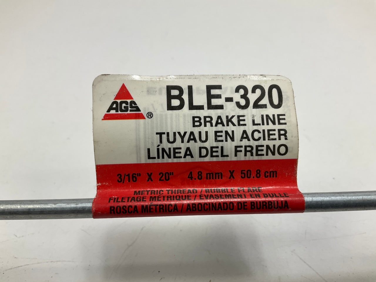 (5) AGS BLE-320 European Steel Brake Line 3/16 X 20'', M10x1mm Threads