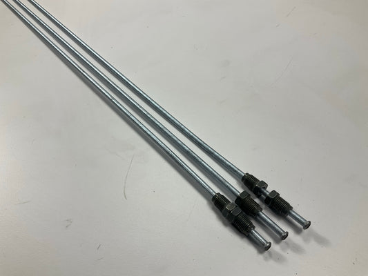 (3) AGS BLE-372 European Steel Brake Line - 3/16'' X 72'', M10x1 Thread Fittings