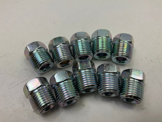 (10) AGS BLF-11B Brake Line Tube Nut, 3/16'' (7/16''-24 Inverted)