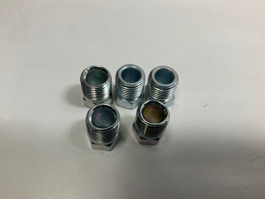 (5) AGS BLF-13B Brake Line Steel Tube Nut, 1/4'' (7/16''-24 Inverted)