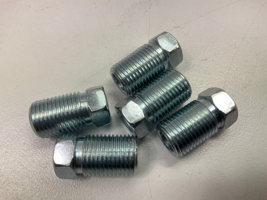 (5) AGS BLF-16C Steel Tube Nut, 1/4'' (7/16''-24) Inverted Long
