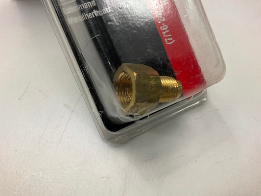 AGS BLF-23C Brass Adapter, 7/16''-24 Inverted To 3/8''-24 Inverted