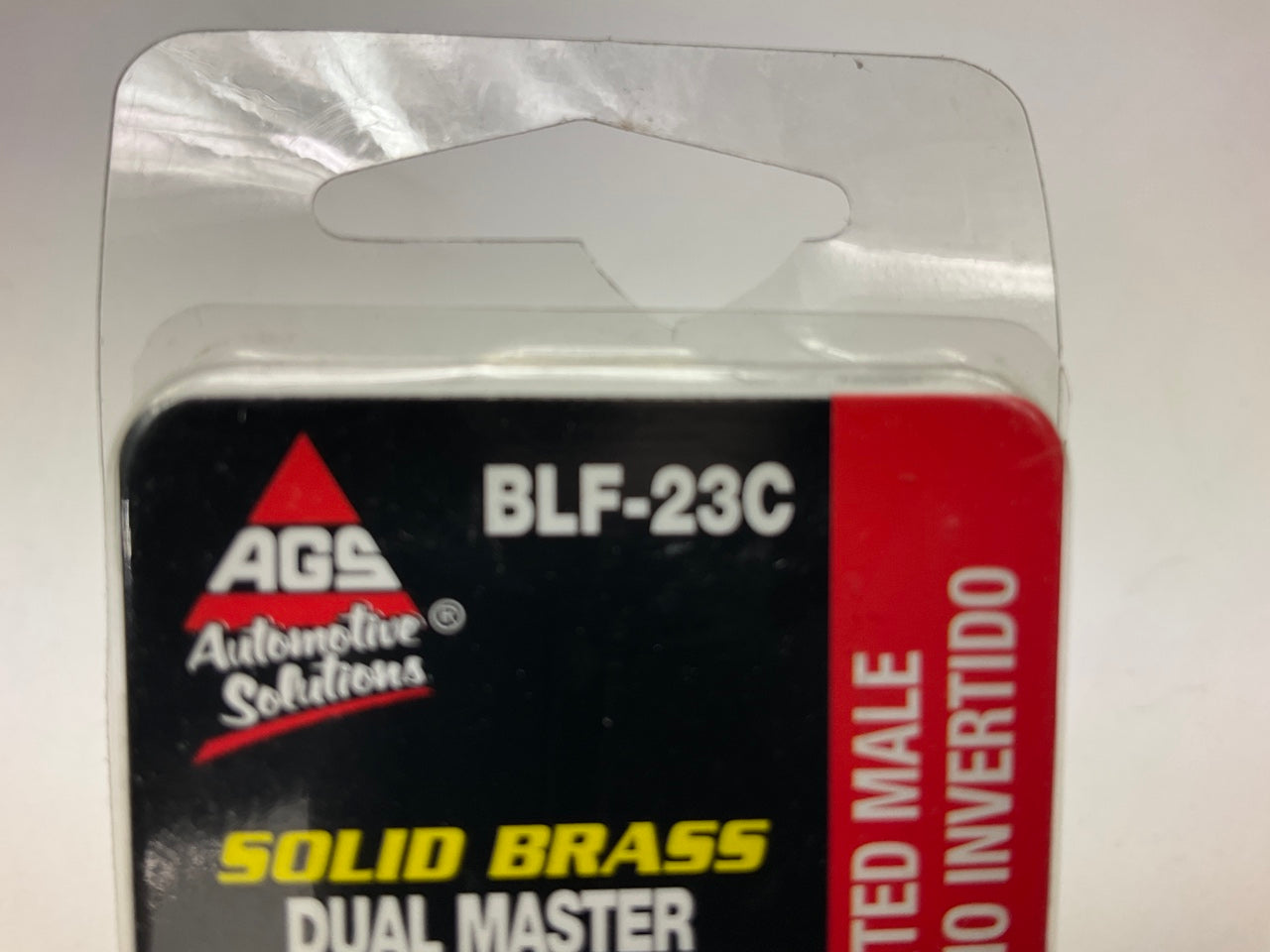AGS BLF-23C Brass Adapter, 7/16''-24 Inverted To 3/8''-24 Inverted
