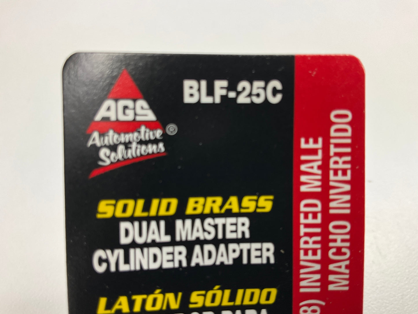 (5) AGS BLF-25C Brass Adapter, 7/16''-24 Inverted To 9/16-18 Inverted