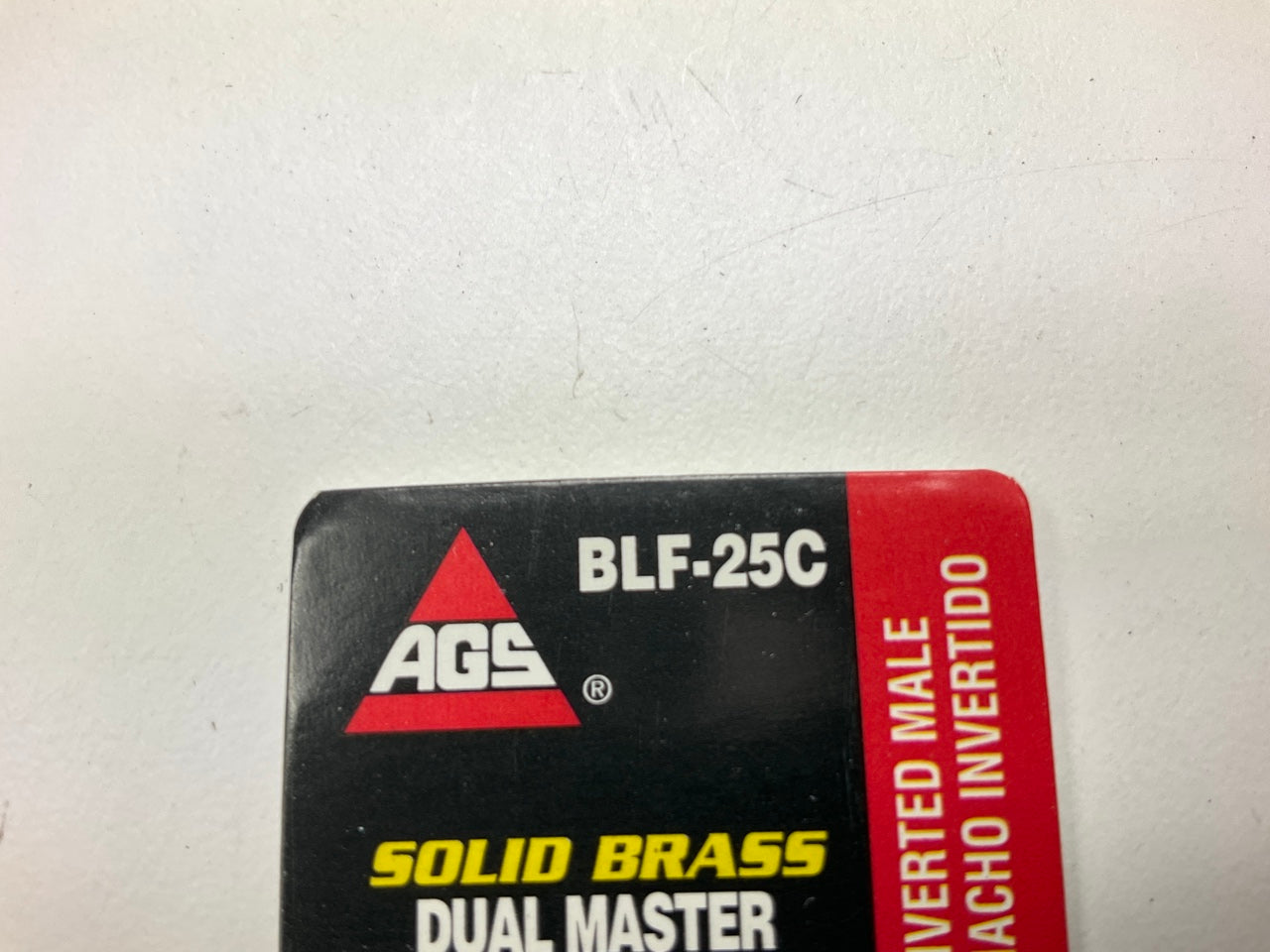 AGS BLF-25C Brass Adapter, 7/16''-24 Inverted To 9/16-18 Inverted