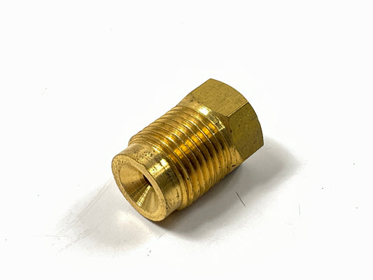 AGS BLF-27C Brass Adapter, 3/8''-24 Inverted To 9/16-20 Inverted