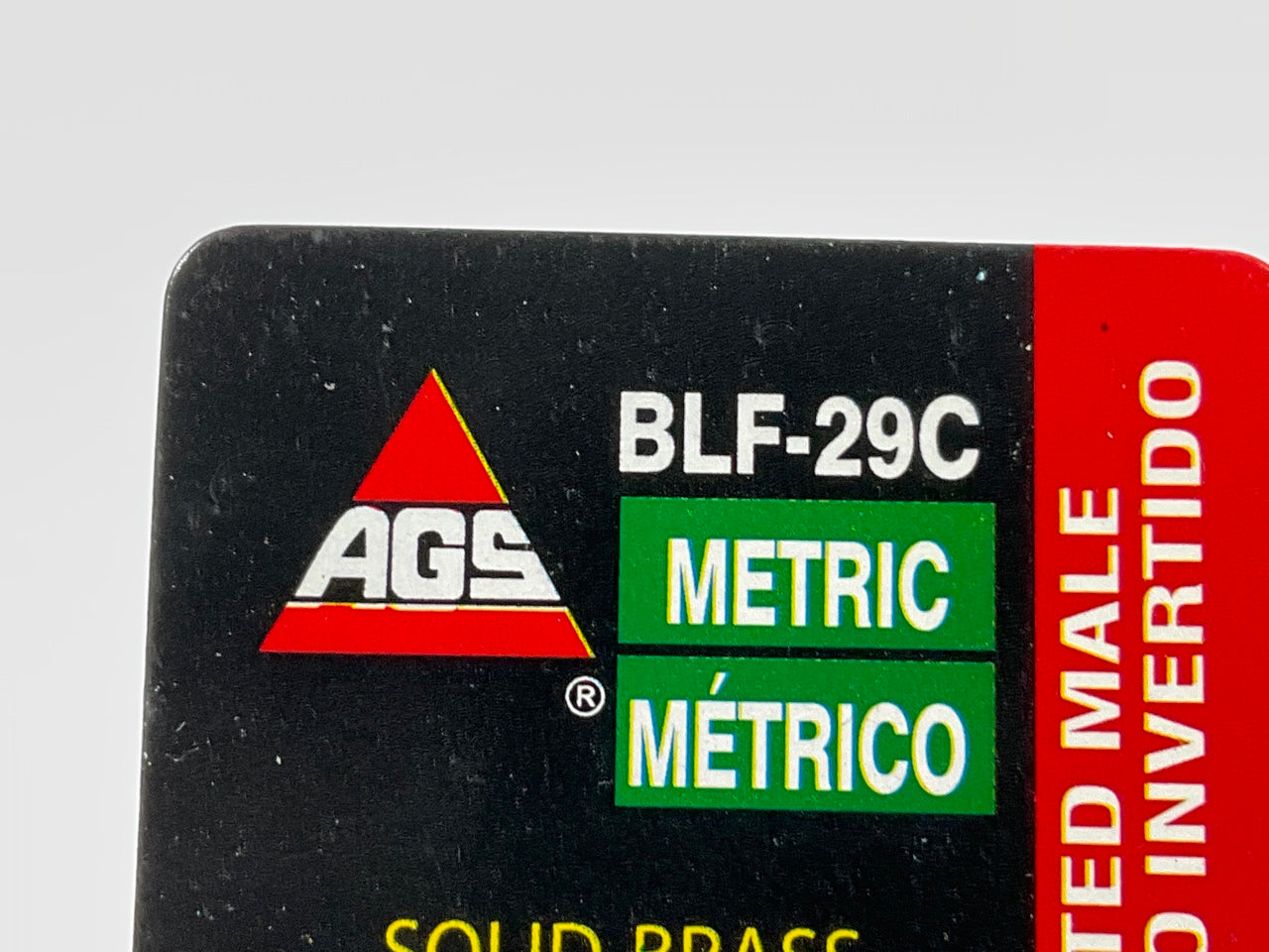 AGS BLF-29C Brass Adapter, 3/8''-24 Inverted To M10 X 1.0 Inverted