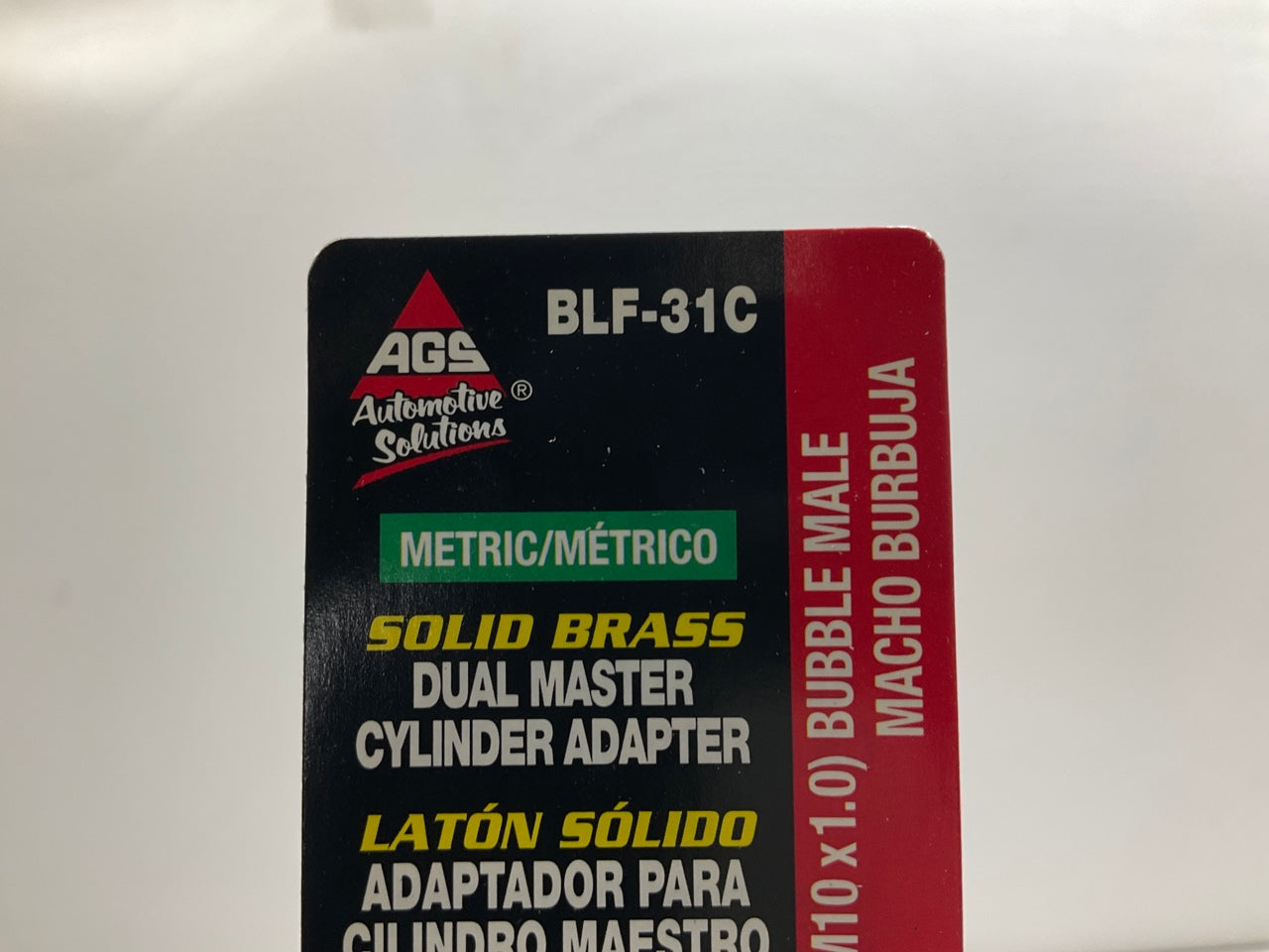(5) AGS BLF-31C Brass Adapter, 3/8''-24 Inverted To M10 X 1.0 Bubble