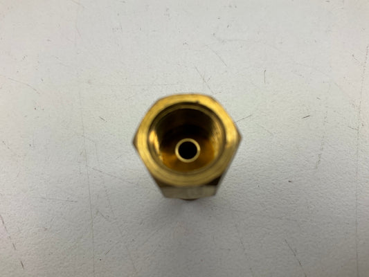AGS BLF-35C Brass Brake Line Adapter, M10 X 1.0 Inverted To M11 X 1.5 Bubble