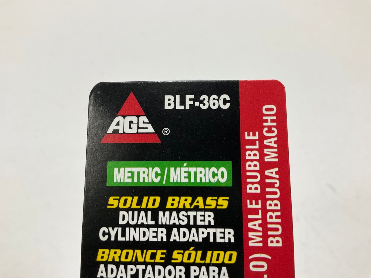 (5) AGS BLF-36C Brass Adapter, M10 X 1.0 Inverted To M12 X 1.0 Bubble