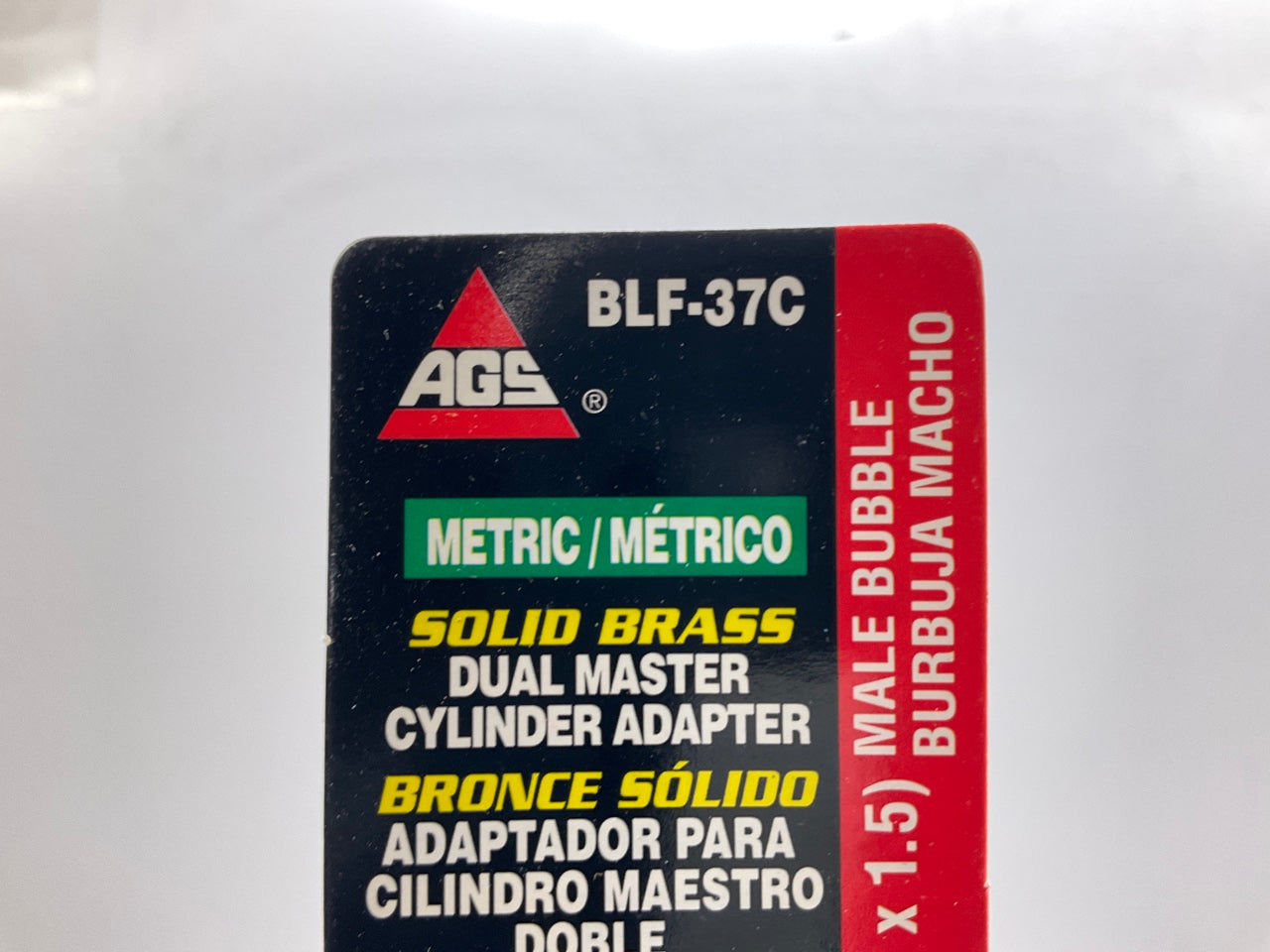 (5) AGS BLF-37C Brass Adapter, M10 X 1.0 Inverted To M13 X 1.5 Bubble