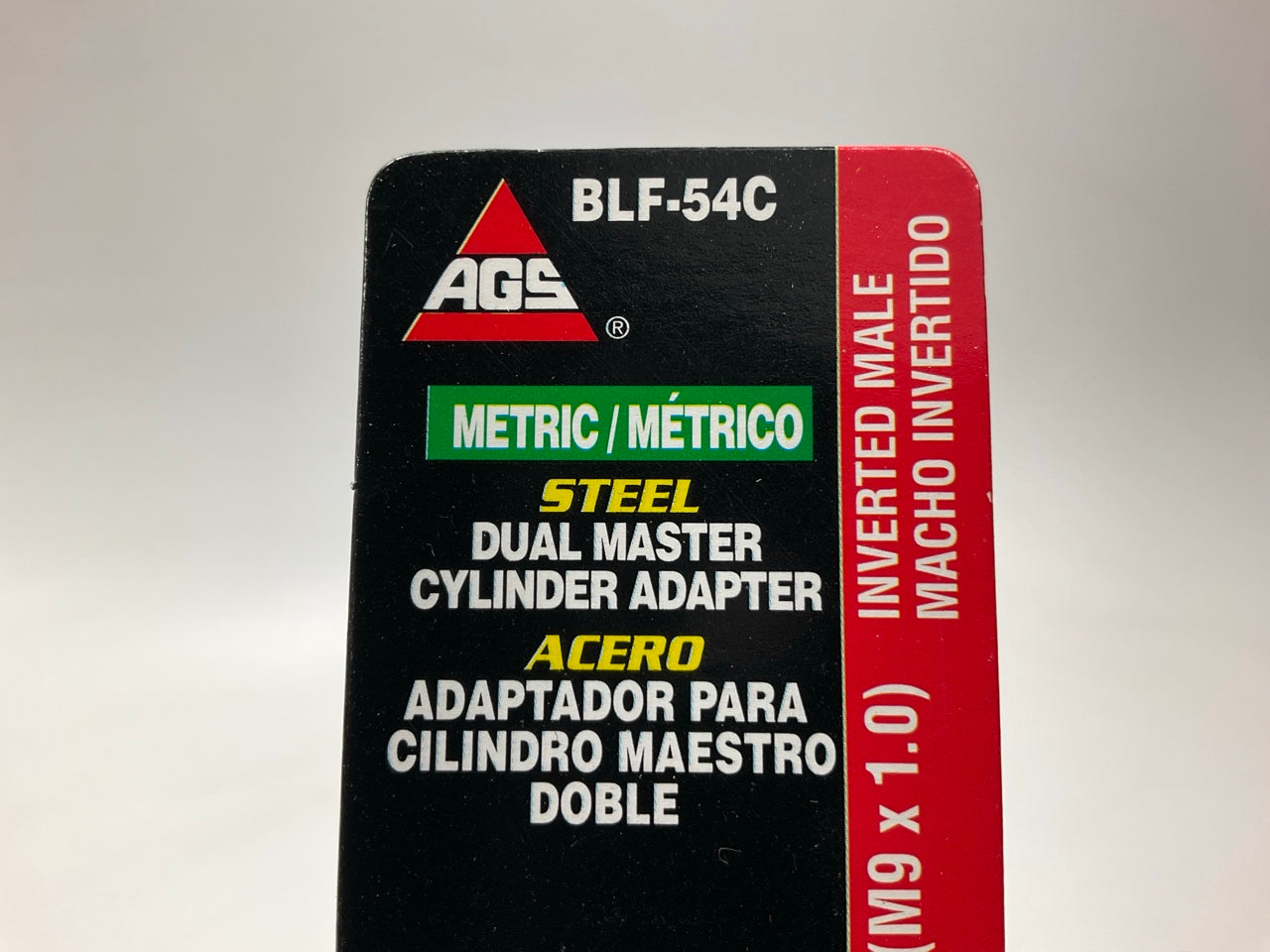 (10) AGS BLF-54C Steel Adapter, 3/8''-24 Bubble To M9 X 1.0 Inverted