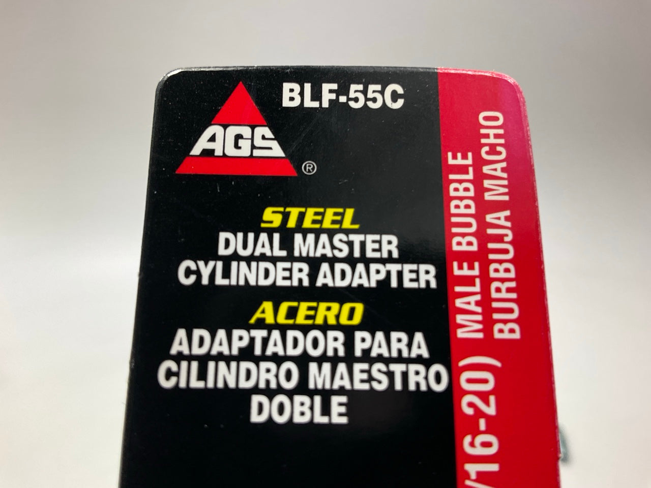 (10) AGS BLF-55C Steel Brake Fitting Adapters, 3/8''-24 Bubble To 7/16''-20 Bubble