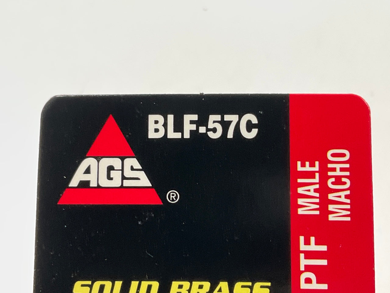 AGS BLF-57C Brass Male Connector, 3/8''-24 Inverted To 1/8'' NPT