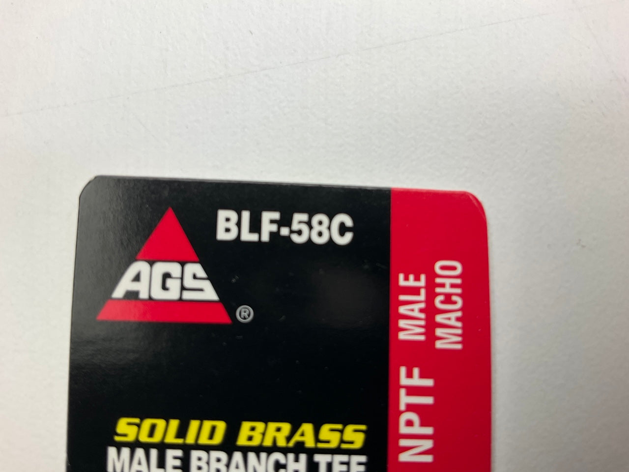 AGS BLF-58C Brass Male Branch Tee, 3/8''-24 Inverted To 1/8'' NPT