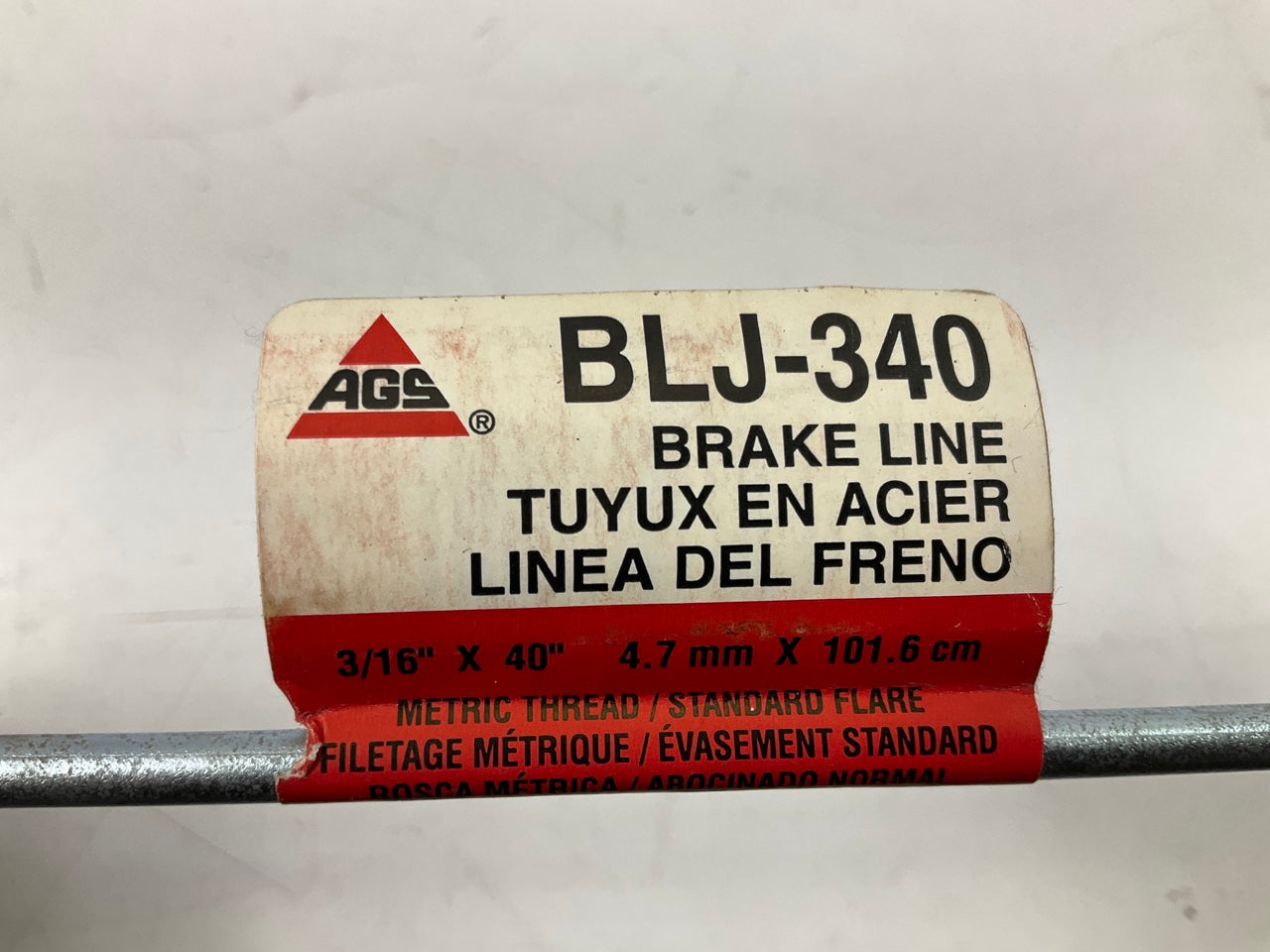 (3) AGS BLJ-340 Import Steel Brake Line, 3/16'' X 40''