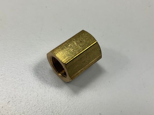 AGS BLU-3B Brass Brake Line Union Fitting, 3/16'' (3/8''-24 Inverted)
