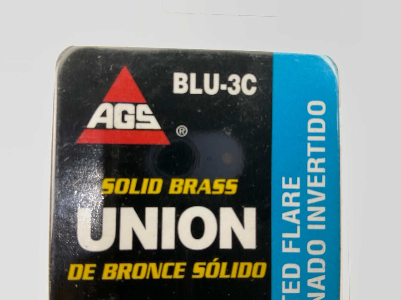 AGS BLU-3C Brake Line Union, 3/16'' (3/8''-24 Inverted)