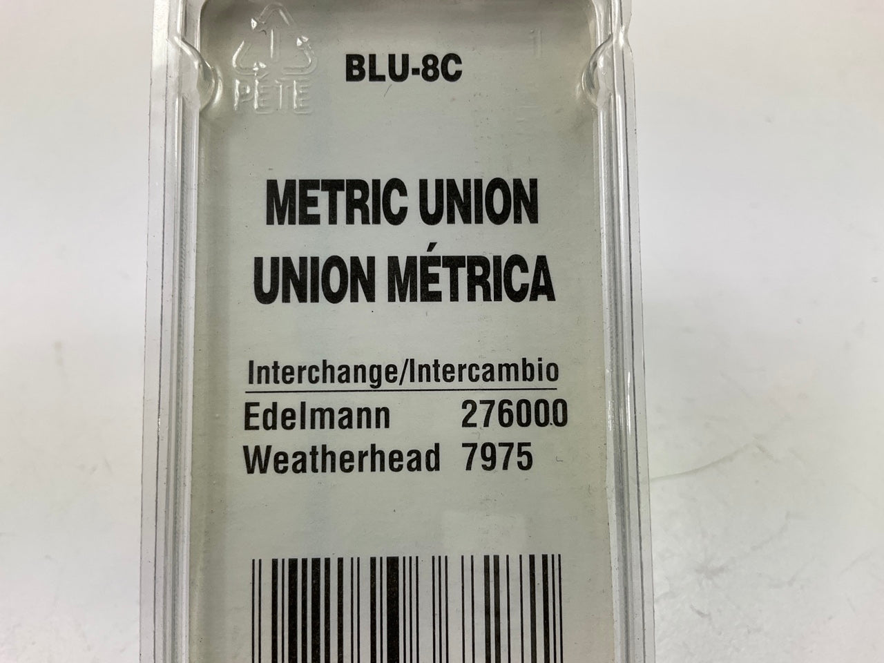 AGS BLU-8C Steel Brake Line Union, 3/16'' (M10x1.0 Bubble)