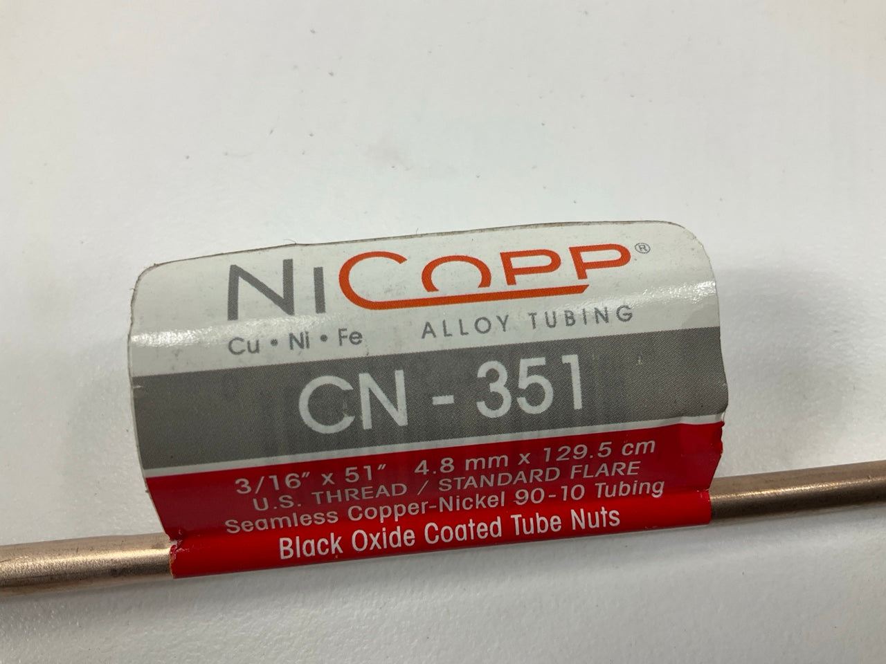 (10) AGS CN351 NiCopp Nickel/Copper Brake Lines, 3/16 X 51'', 3/8''-24 Thread Size