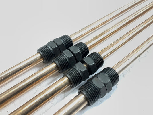 (4) AGS CN640 Nickel / Copper Brake Fuel Transmission Lines, 3/8'' X 40'', 5/8''-18