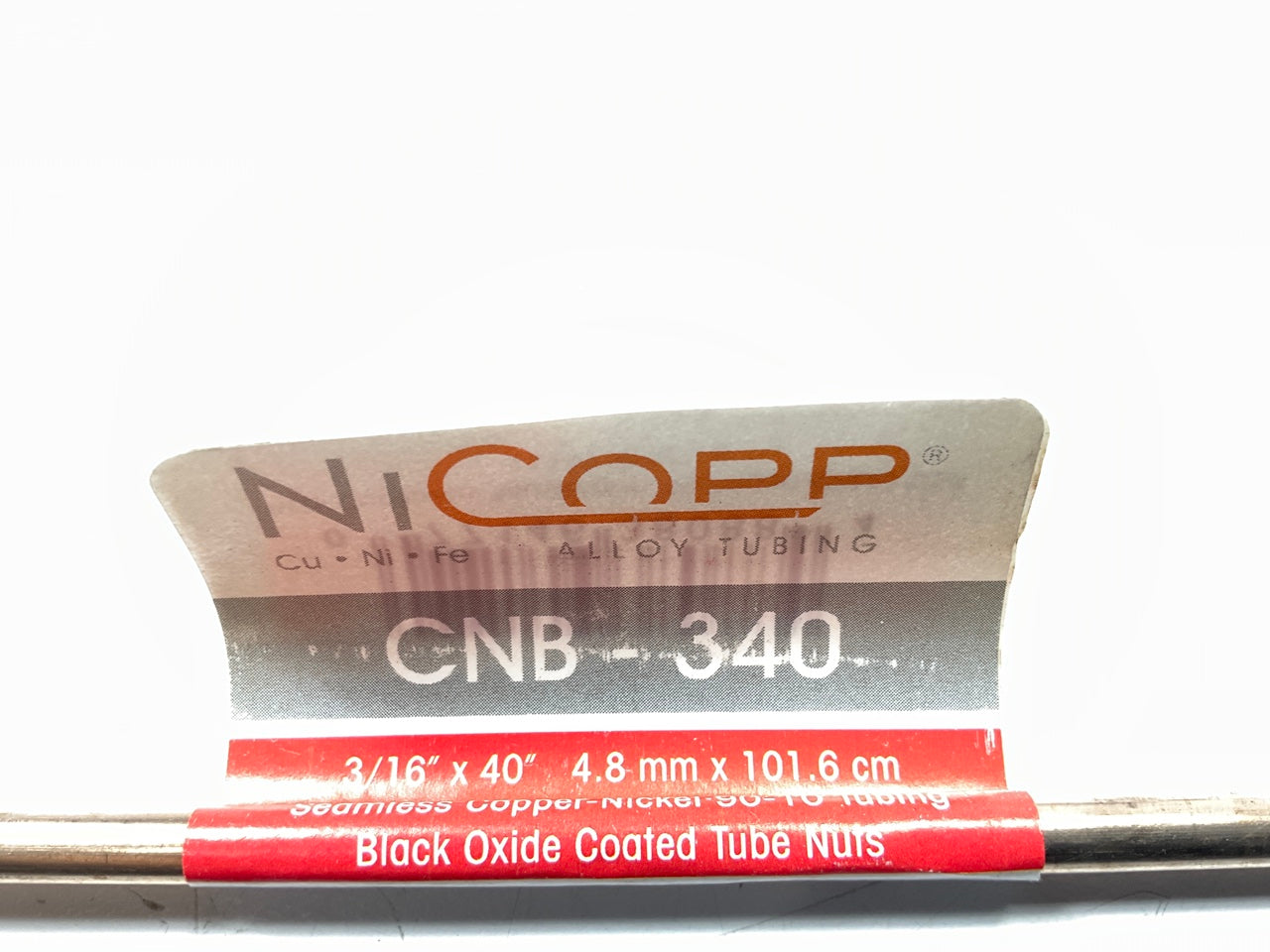(5) AGS CNB-340 NiCopp Copper Nickel Alloy Brake Line: 40'' Long, 3/16'' Diameter