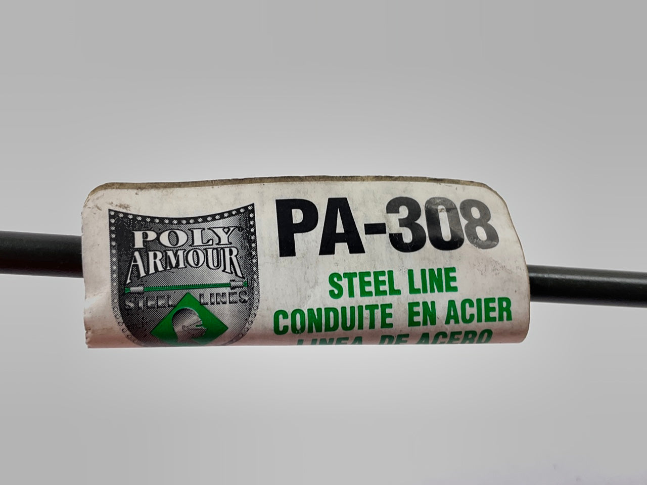 AGS PA-308 PVF Coated Steel Brake Line: 8'' Long, 3/16'' Diameter, Universal