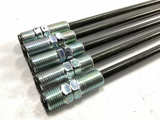 (5) AGS PA472 PVF Coated Steel Brake Lines, 72'' Long, 1/4'' Dia., 7/16'' Thread