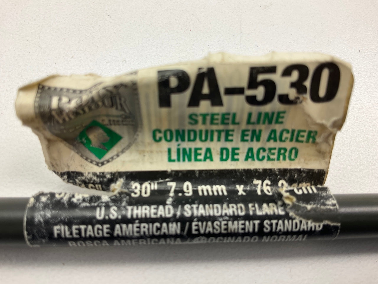 AGS PA-530 PVF Coated Steel Brake Line: 30'' Long, 5/16'' Diameter, Universal