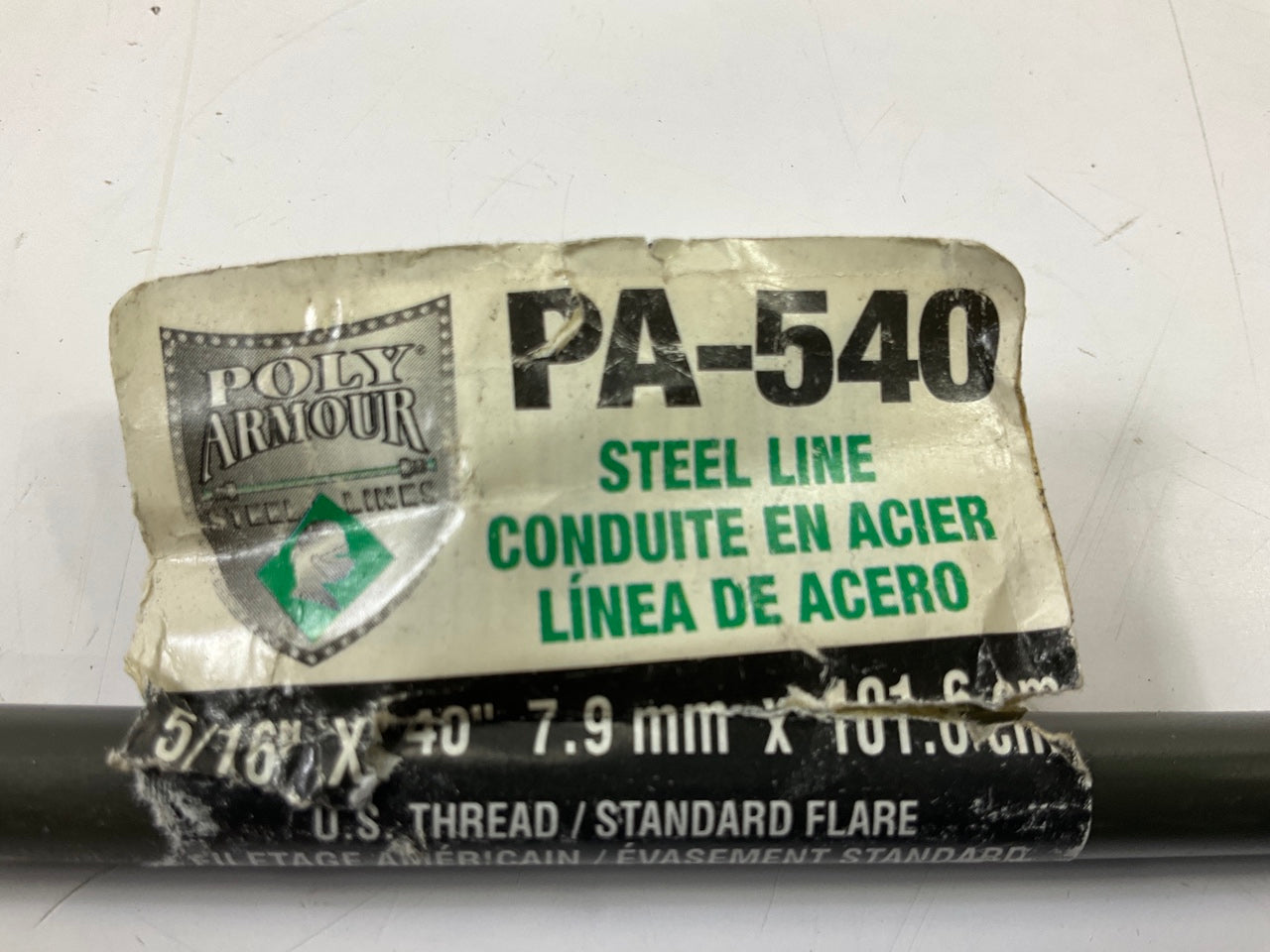 AGS PA-540 PVF Coated Steel Brake Line: 40'' Long, 5/16'' Diameter, Universal