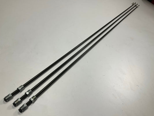 (3) AGS PA560 PVF Coated Steel Brake Lines 60'' Long, 5/16'' Diameter, 1/2'' Thread