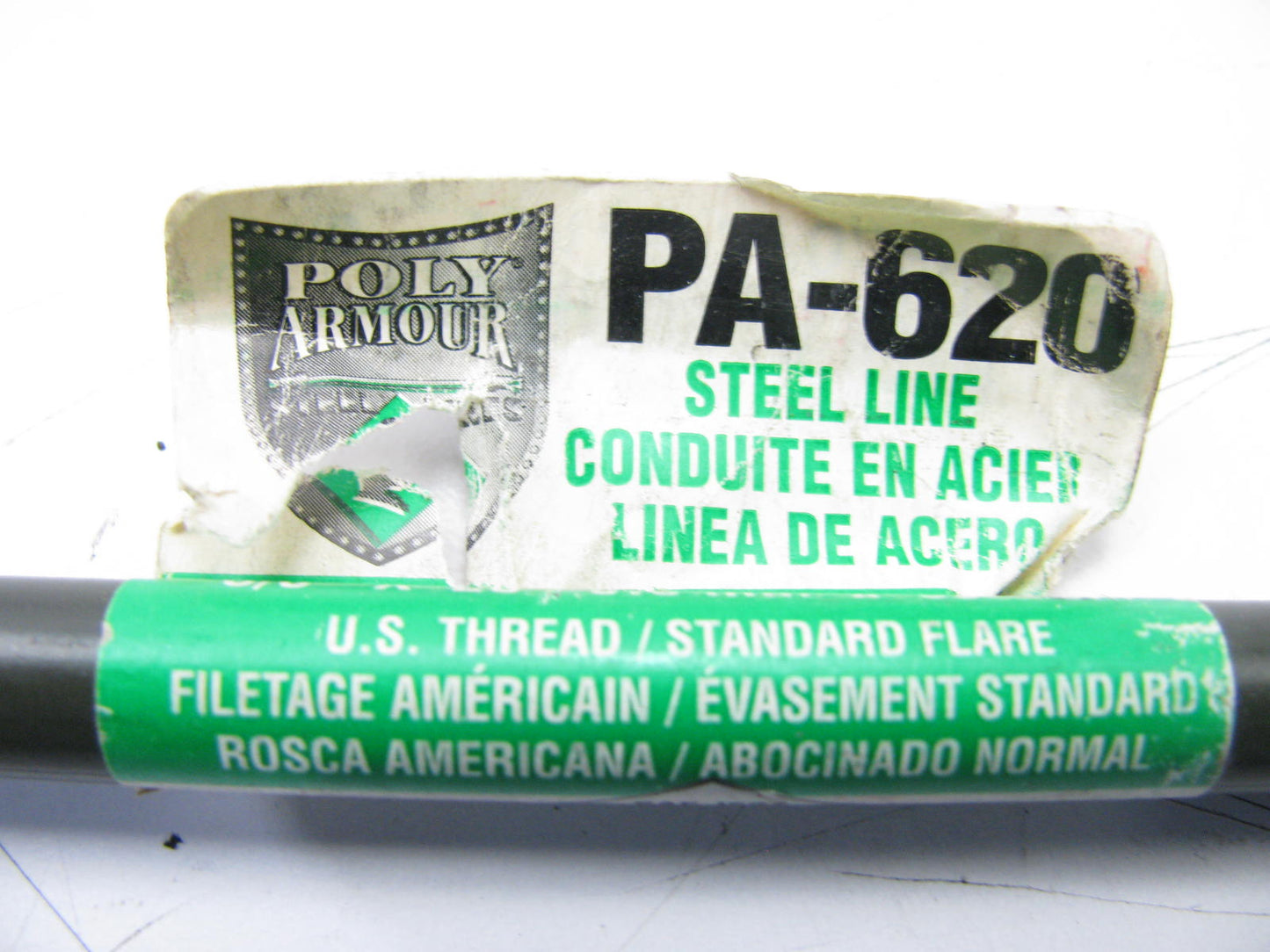 AGS PA-620 PVF Coated Steel Brake Line: 20'' Long, 3/8'' Diameter, Universal