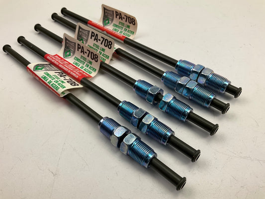 (5) AGS PA-708 PVF Coated Steel Brake Line: 8'' Long, 6mm Diameter, Universal