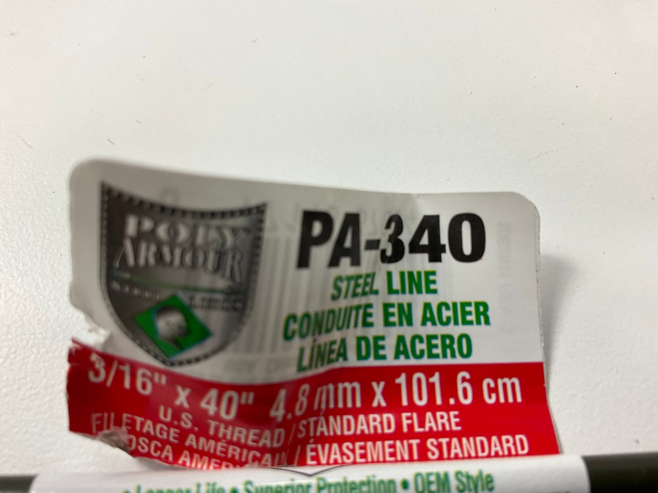 (10) AGS PA340 Brake Lines, (PVF), 3/16'' X 40'', 3/8 - 24 In Thread Size
