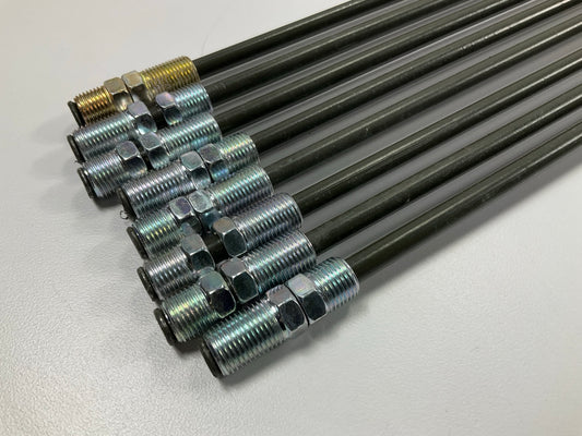 (8) AGS PA-460 Domestic Poly-Armour PVF Steel Brake Lines, 1/4'' X 60'', 7/16-24