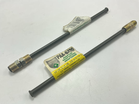 (20) AGS PAA-B430 8'' X 1/4'' PVF Coated Adapter Brake Line - 7/16-24 SAE Inverted