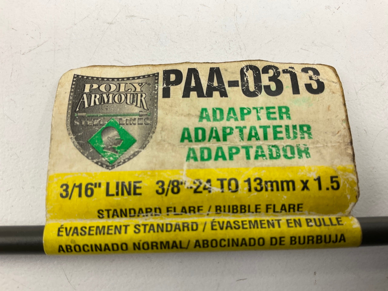 (2) AGS PAA-O313 Steel Brake Line 3/16'' Line 3/8-24'' Inverted, M13x1.5 Bubble
