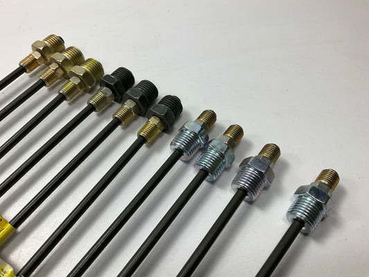 (10) AGS PAA-O370 PVF Brake Line Adapter, 3/16'' X 8 (3/8''-24 X 9/16''-18 Inverted