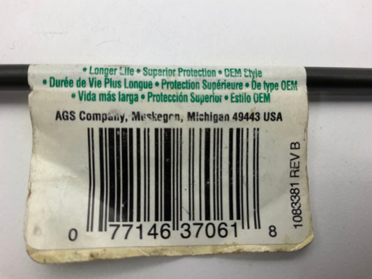 AGS PAA-O380 PVF Brake Line Adapter 3/16'' X 8 (3/8''-24 Inverted)(M10x1.0 Bubble)
