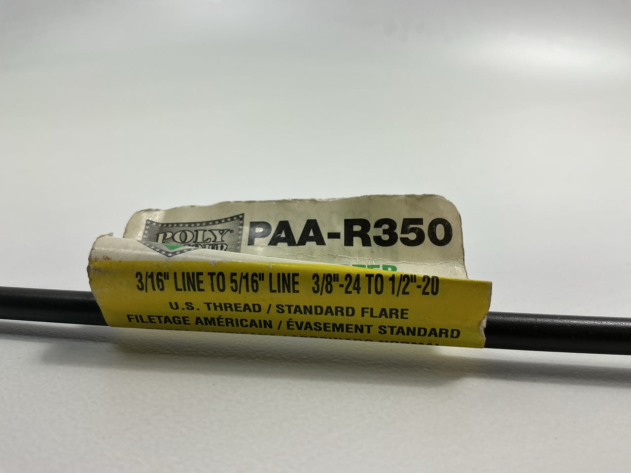 (20) AGS PAA-R350 PVF Brake Line Adapter, 3/16'' X 8, 3/8''-24 X 1/2''-20 Inverted