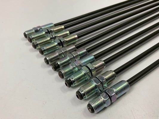 (10) AGS PAB-330 Coated Steel Brake Line: 30'' Long, 3/16'' ID, 3/8 - 24'' Thread