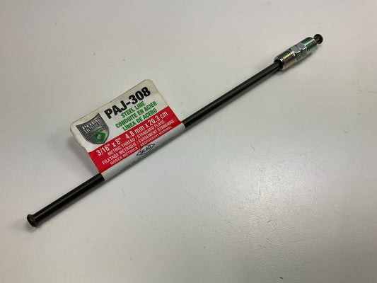 (5) AGS PAE-308 PVF Coated Steel Brake Line: 8'' Long, 3/16'' Diameter, Universal