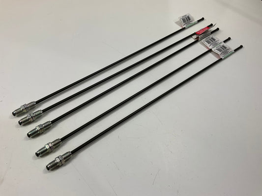 (5) AGS PAE-320 Poly-Armour PVF Steel Brake Lines 3/16 X 20'', M10 X 1mm Threads