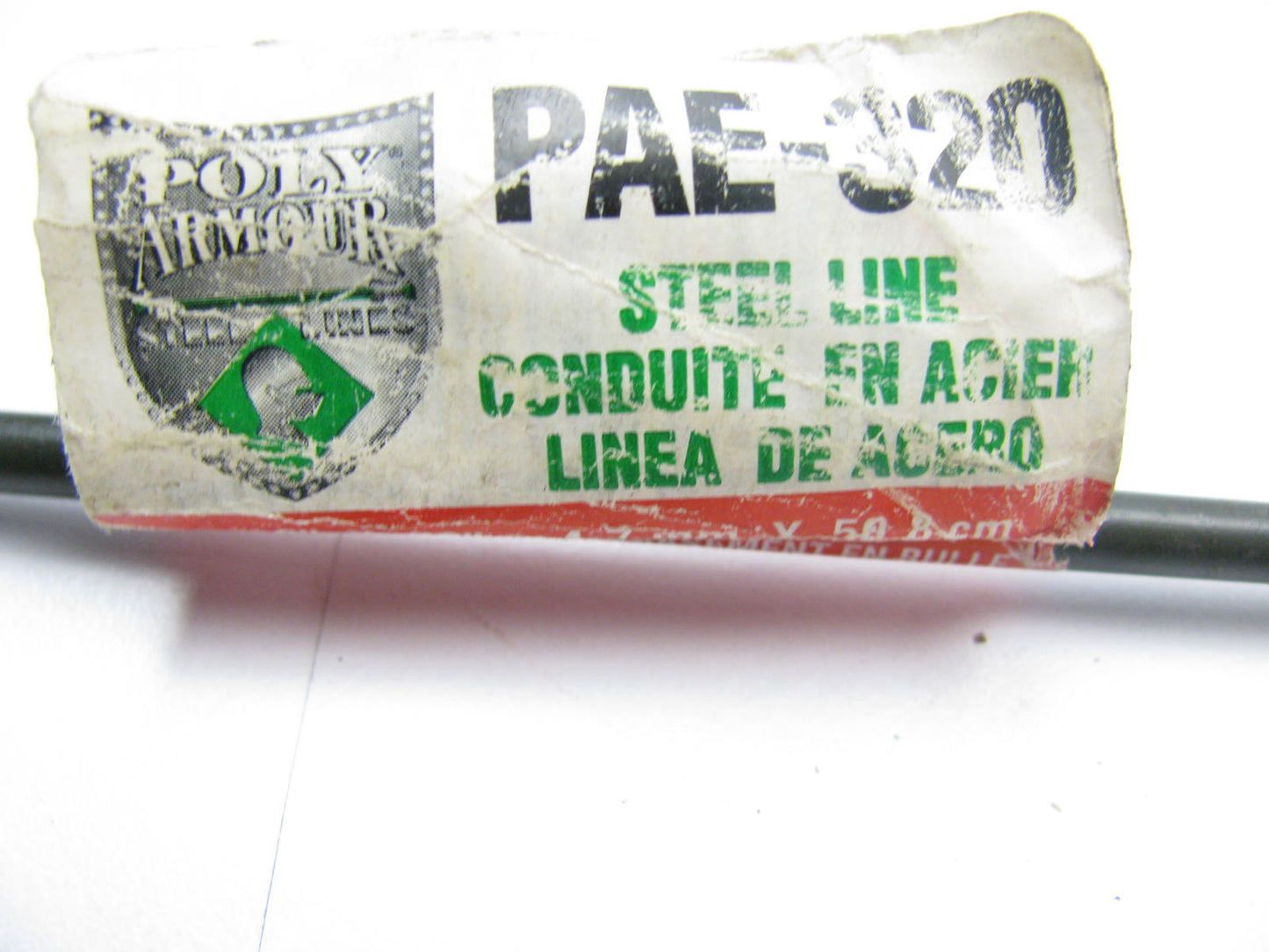 AGS PAE-320 PVF Coated Steel Brake Line: 20'' Long, 3/16'' Diameter, Universal