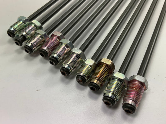 (10) AGS PAE312 PVF Coated Steel Brake Line: 12'' Long, 3/16'' Diameter, Universal