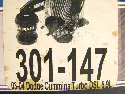 Airaid Cold Air Intake System CAI For 03-04 Dodge 5.9L Cummins Turbo DIESEL