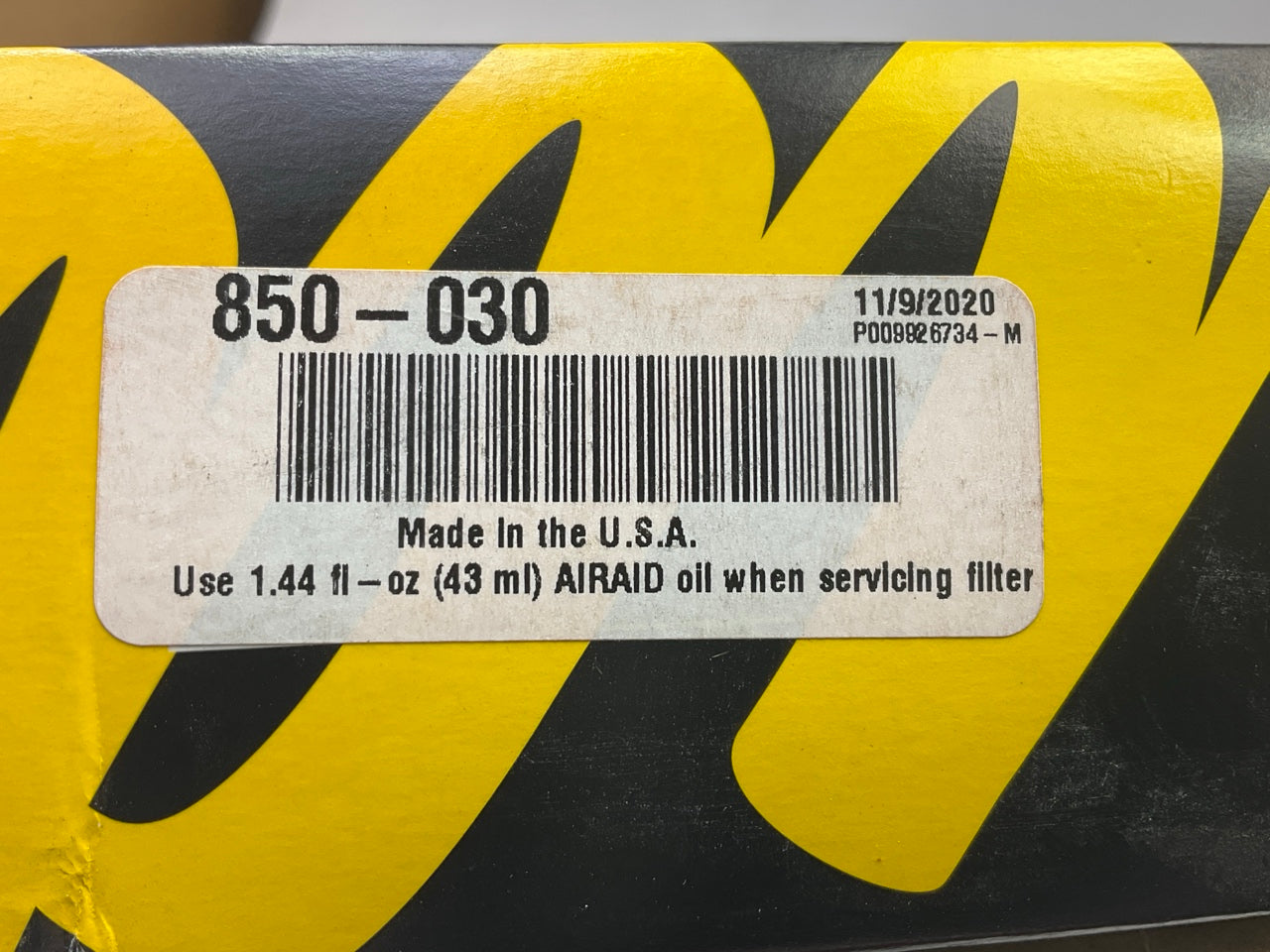 Airaid 850-030 Direct-Fit Replacement High Flow Performance Air Filter