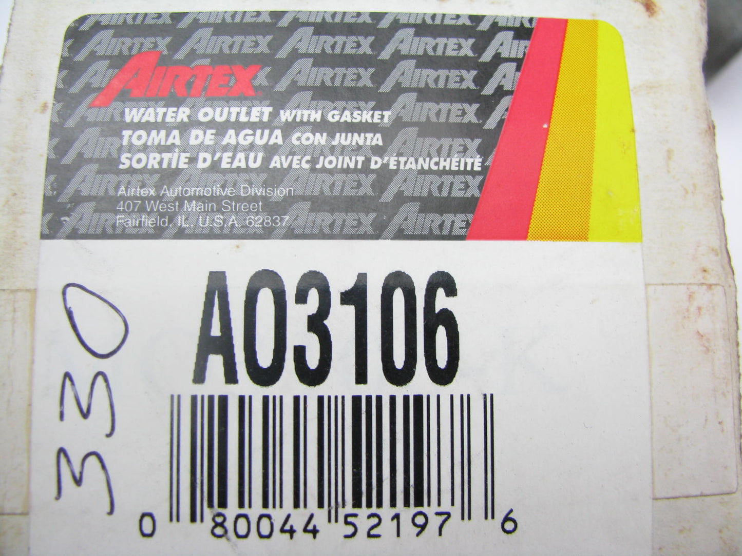 Airtex AO3106 Engine Coolant Water Outlet For 1993-1997 Chrysler 3.5L-V6